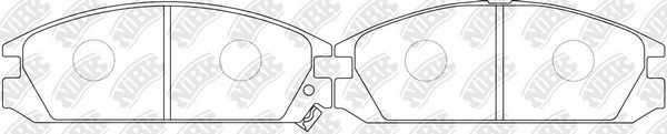 Тормозные колодки NiBK передние для Acura Integra I 1985-1990. Артикул PN8127
