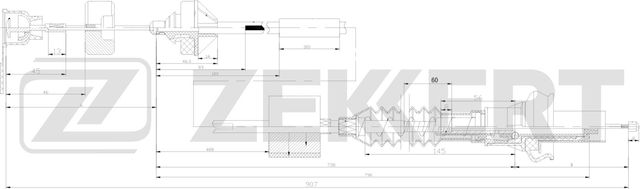 Трос сцепления Zekkert. Артикул BZ-1915