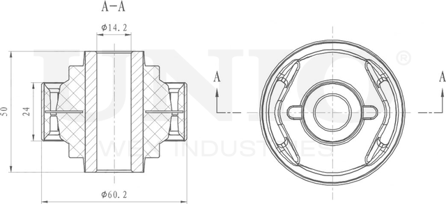 Сайлентблок рычага подвески (Unio). Артикул RMP-20415