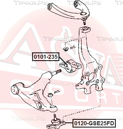 Шаровая опора Asva передняя правая/левая нижняя для Toyota Mark X II 2009-2026. Артикул 0120-GSE25FD