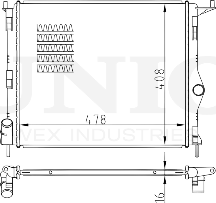 Радиатор двигателя (Unio). Артикул RAD-10087