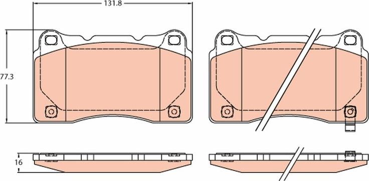 Тормозные колодки TRW. Артикул GDB2237