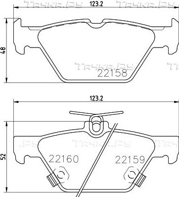 Тормозные колодки Nisshinbo задние для Subaru Outback V 2014-2019. Артикул NP7016