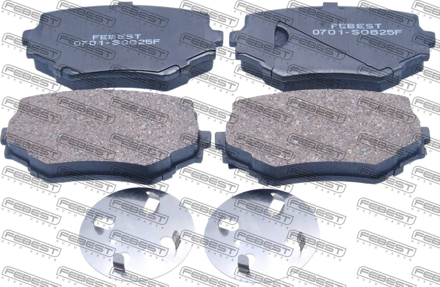 Тормозные колодки Febest. Артикул 0701-SQ625F