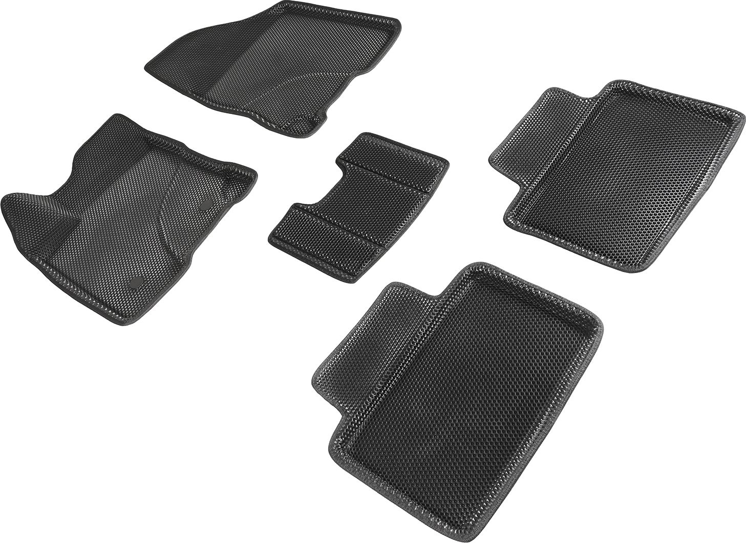 Коврики Seintex 3D EVA Соты для салона Lada Vesta 2015-2026 ЧЕРНЫЕ. Артикул 95168