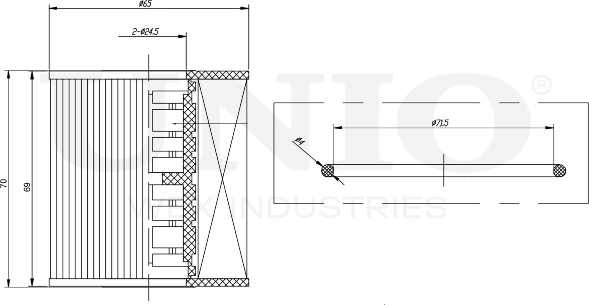 Фильтр масляный (Unio). Артикул FLT-20016