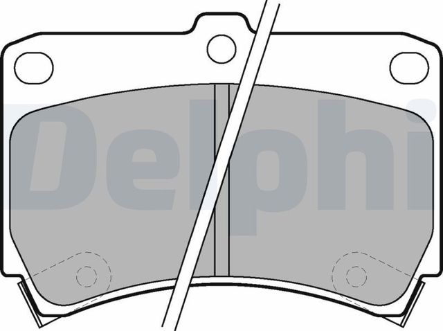 Тормозные колодки Delphi (Low-Metallic) передние для Mazda MX-3 I 1994-1997. Артикул LP743