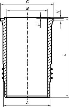 Гильза цилиндра Mahle для Volvo 9900 1999-2026. Артикул 037 WN 48 01