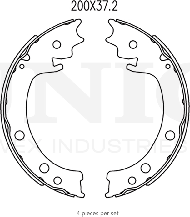 Колодки тормозные барабанные, комплект (Unio). Артикул BRP-10051