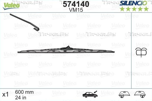 Щетка стеклоочистителя (дворник) Valeo Silencio Conventional. Артикул 574140