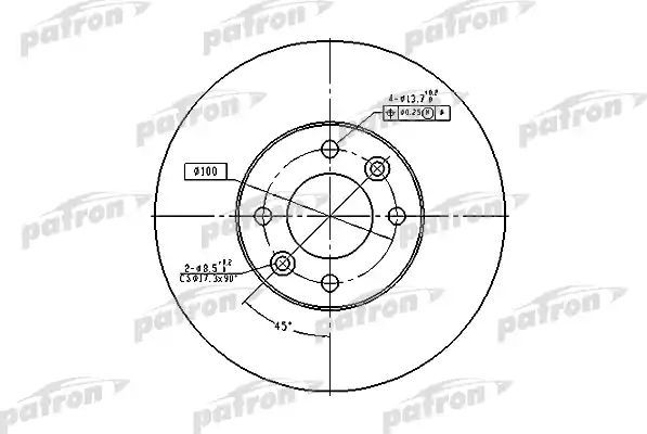 Тормозной диск Patron передний для Renault Megane I 1996-1999. Артикул PBD1032