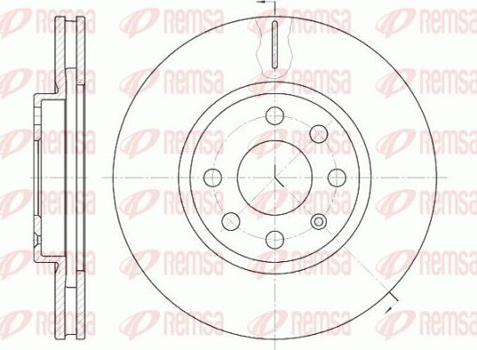 Тормозной диск Remsa передний для Opel Tigra B 2004-2010. Артикул 6611.10