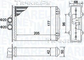 Радиатор отопителя (печки) Magneti Marelli. Артикул 350218482000