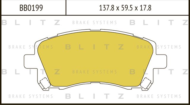 Колодки тормозные SUBARU FORESTER/IMPREZA/LEGACY 94- перед. (Blitz). Артикул BB0199