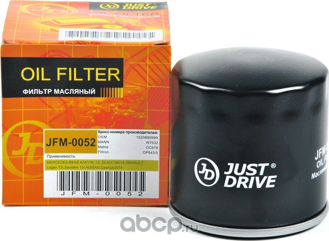 Фильтр масляный (Just Drive). Артикул JFM0052