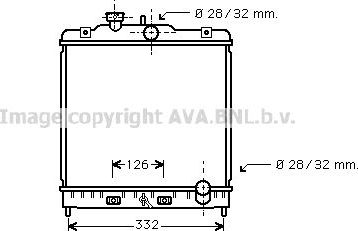 Радиатор охлаждения двигателя AVA. Артикул HD2120