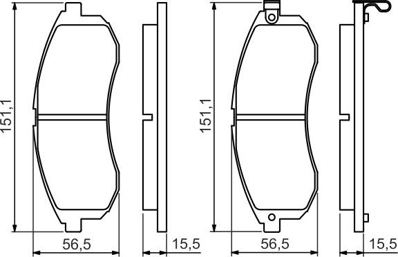 Тормозные колодки Bosch (Low-Metallic). Артикул 0 986 494 362