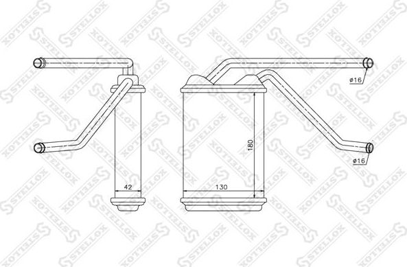 Радиатор отопителя (печки) Stellox. Артикул 10-35104-SX