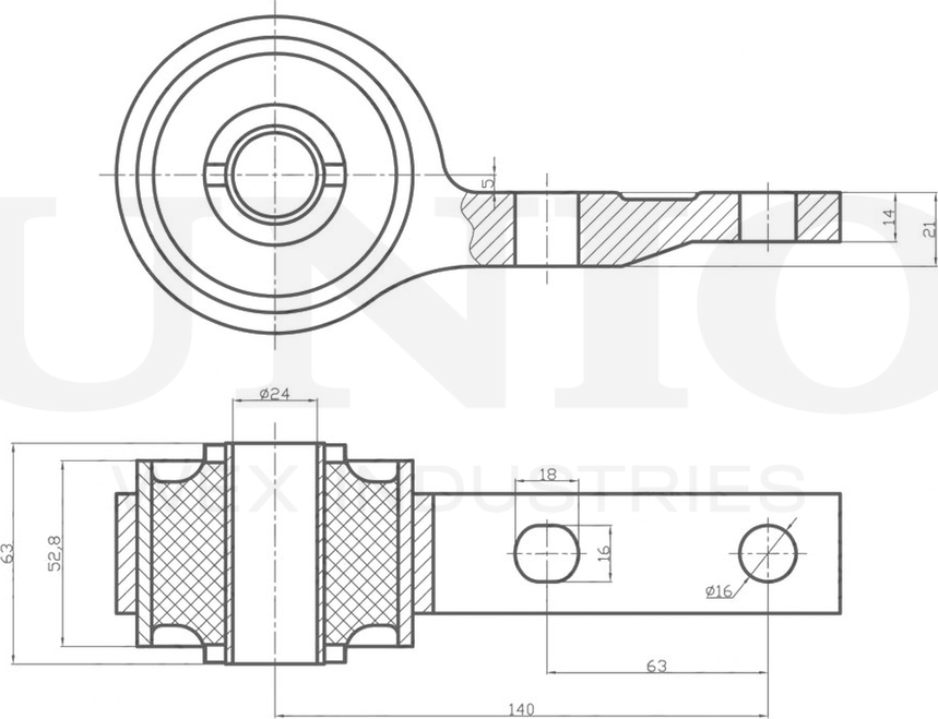 Сайлентблок рычага подвески (Unio). Артикул RMP-20381