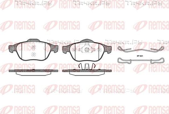Тормозные колодки Remsa передние для Renault Vel Satis I 2002-2009. Артикул 0843.00