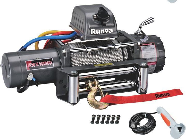 Лебёдка электрическая 12V Runva 10000 lbs 4500 кг. Артикул EWX10000S