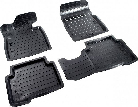 Коврики резиновые Avtodriver для салона Hyundai Santa Fe II 2008-2013. Артикул ADRAVG149