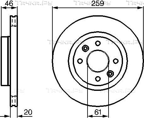 Тормозной диск Bosch передний для Renault 25 1984-1992. Артикул 0 986 478 270
