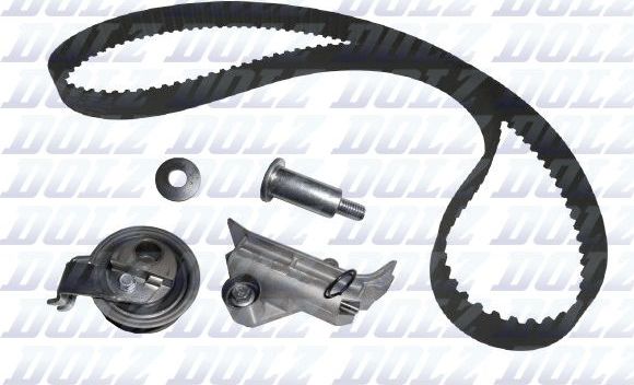 Ремень ГРМ с роликами (комплект) Dolz для Audi TT I (8N) 1998-2006. Артикул SKD110
