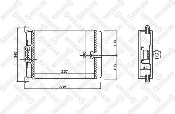 Радиатор отопителя (печки) Stellox. Артикул 10-35171-SX