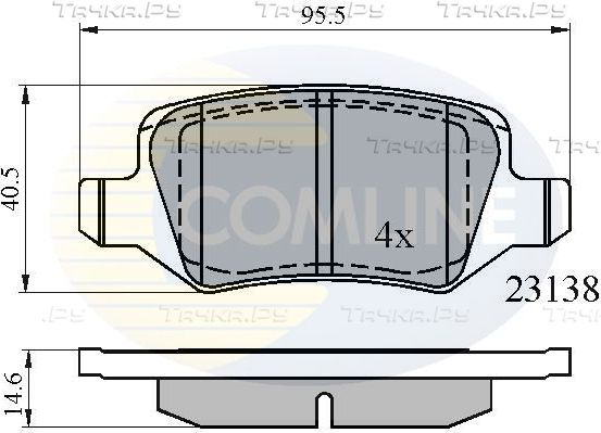 Тормозные колодки Comline Comline задние для Mercedes-Benz B-Класс I (W245) 2005-2011. Артикул CBP01149