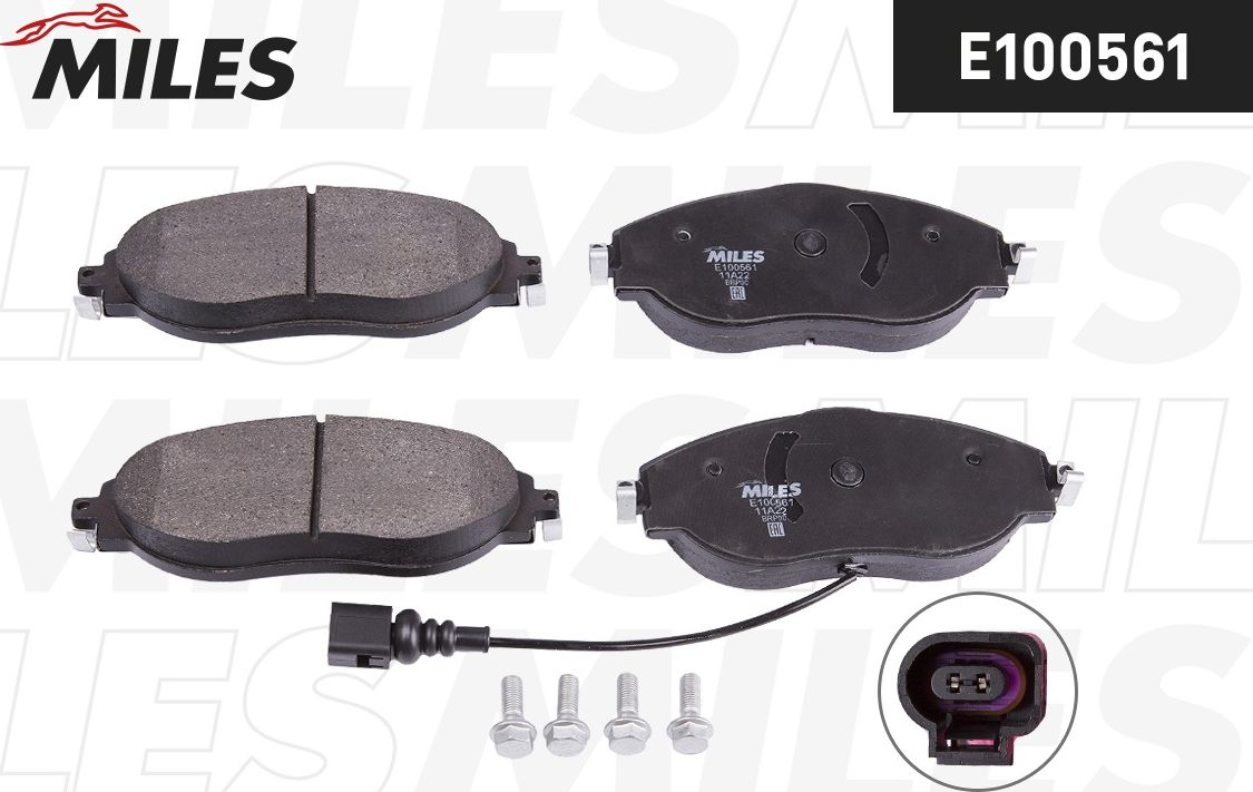 Тормозные колодки Miles (Semi-Metallic). Артикул E100561