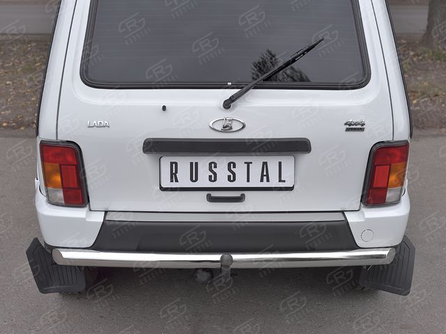 Накладка RusStal на задний бампер (лист нерж зеркальный) для ВАЗ 4х4 Urban 2014-2024. Артикул NUN-002816