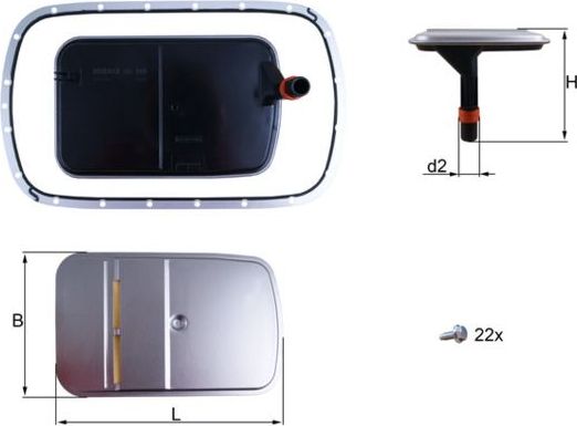 Фильтр АКПП Mahle-Knecht для BMW X3 I (E83) 2004-2005. Артикул HX 165KIT