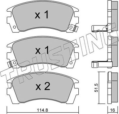 Тормозные колодки Trusting передние для Nissan Sunny B14 1990-2000. Артикул 503.0