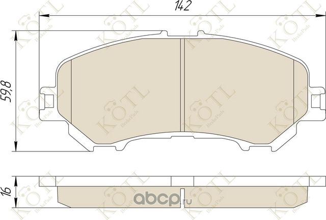 Колодки тормозные дисковые передние к-т NISSAN QASHQAI (Kotl). Артикул 3622kt