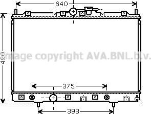 Радиатор охлаждения двигателя AVA для Mitsubishi Pajero Pinin 1999-2007. Артикул MT2200