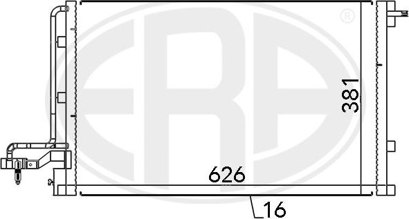 Радиатор кондиционера (конденсатор) Era. Артикул 667146