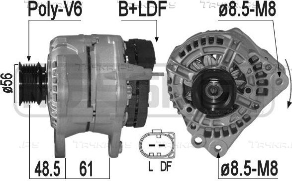 Генератор Era OEM для SEAT Inca I 1995-2003. Артикул 209215