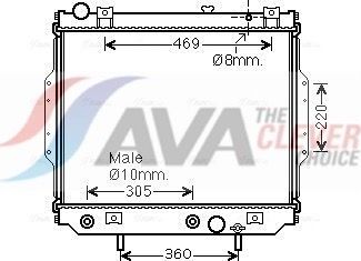 Радиатор охлаждения двигателя AVA ** CLEVER FIT ** для Jeep Grand Cherokee II (WJ) 2001-2005. Артикул JE2071