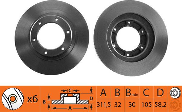 Тормозной диск NiBK. Артикул RN1066