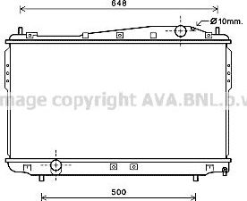 Радиатор охлаждения двигателя AVA. Артикул DW2136