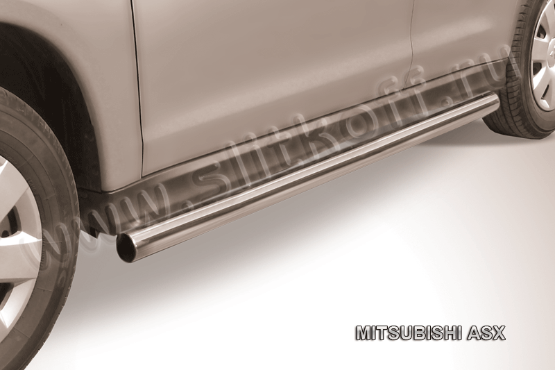 Пороги Slitkoff труба d76 для Mitsubishi ASX 2010-2012. Артикул MAS008