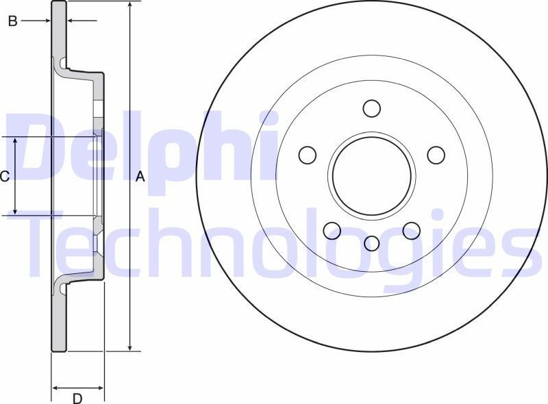 Тормозной диск Delphi. Артикул BG3897