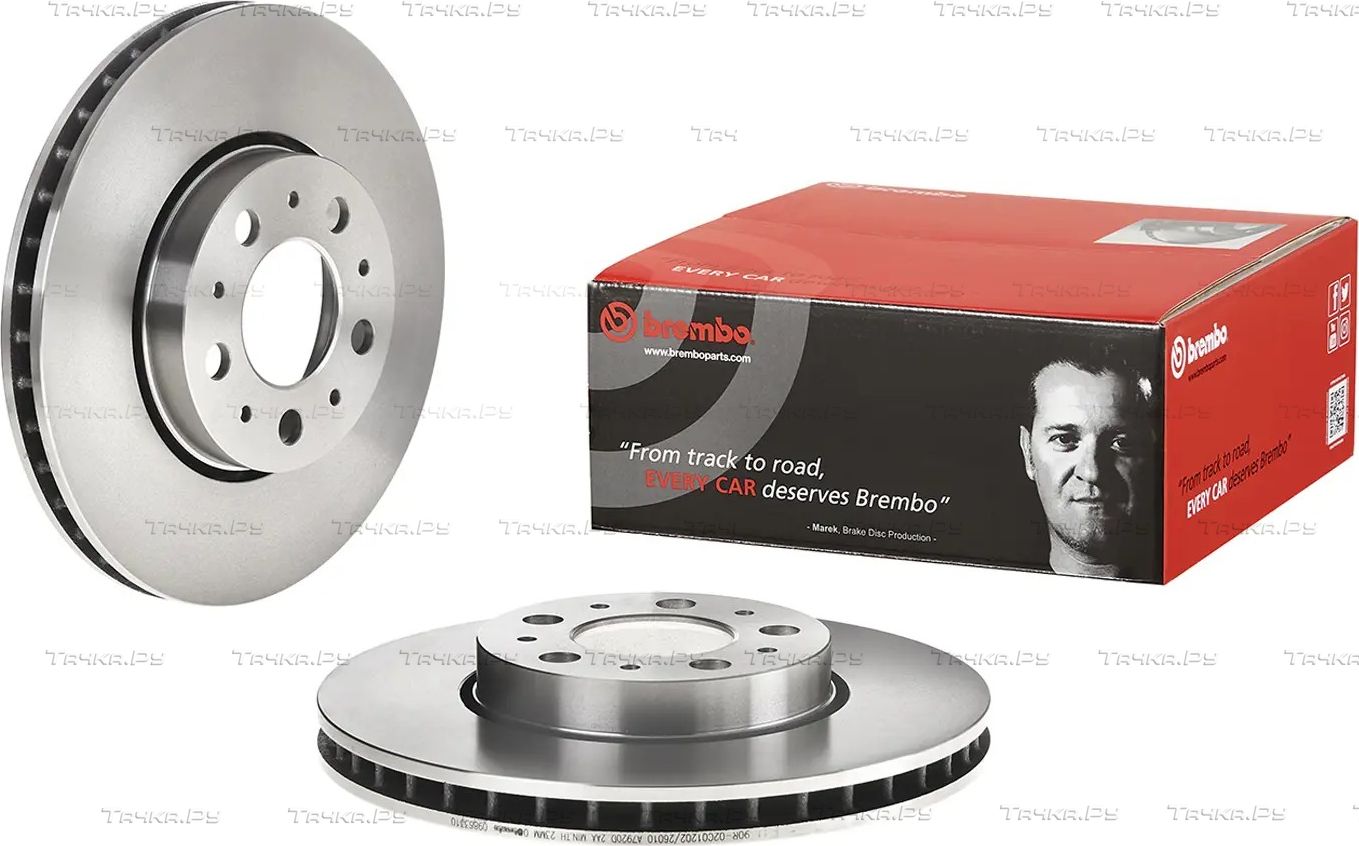 Тормозной диск Brembo PRIME LINE передний для Volvo V70 I 1999-2000. Артикул 09.8633.10