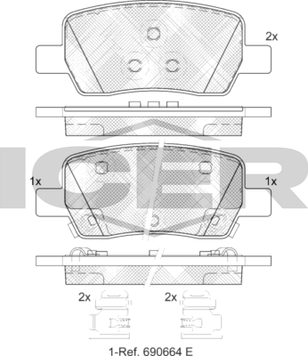 Тормозные колодки Icer. Артикул 182442