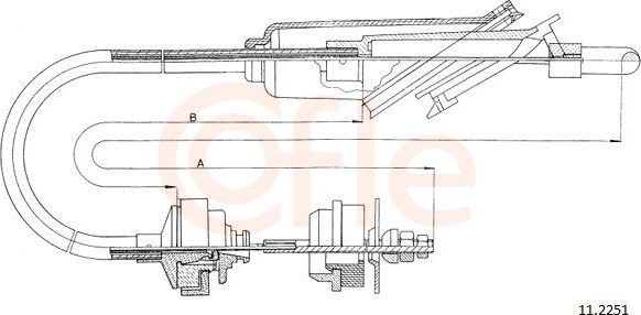 Трос сцепления Cofle для Citroen BX 1986-1992. Артикул 11.2251