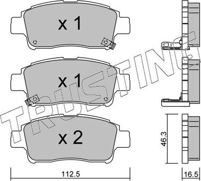 Тормозные колодки Trusting. Артикул 301.0