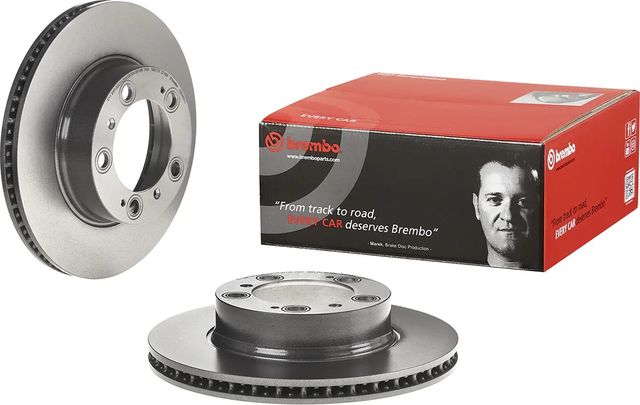 Тормозной диск Brembo PRIME LINE - UV Coated передний для Porsche Boxster I (986) 1996-2004. Артикул 09.9482.11