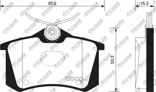 Тормозные колодки (TI-Guar). Артикул TG0019