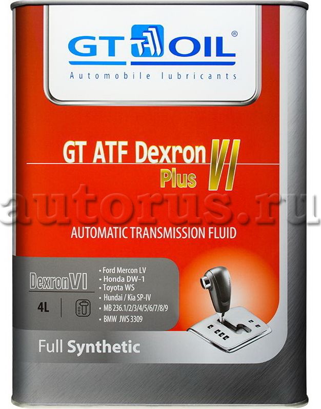 Масло транс. GT ATF Dexron VI Plus  4 л (GT OIL). Артикул 8809059408520